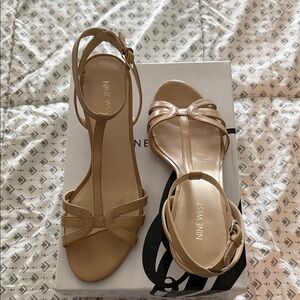 Nine West Beige Strappy Sandals